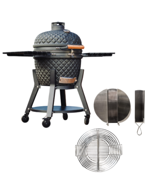 Evolve Ultra Series The Beast Kamado Easy Clean SET HDPE Side Tables + Premium Cart