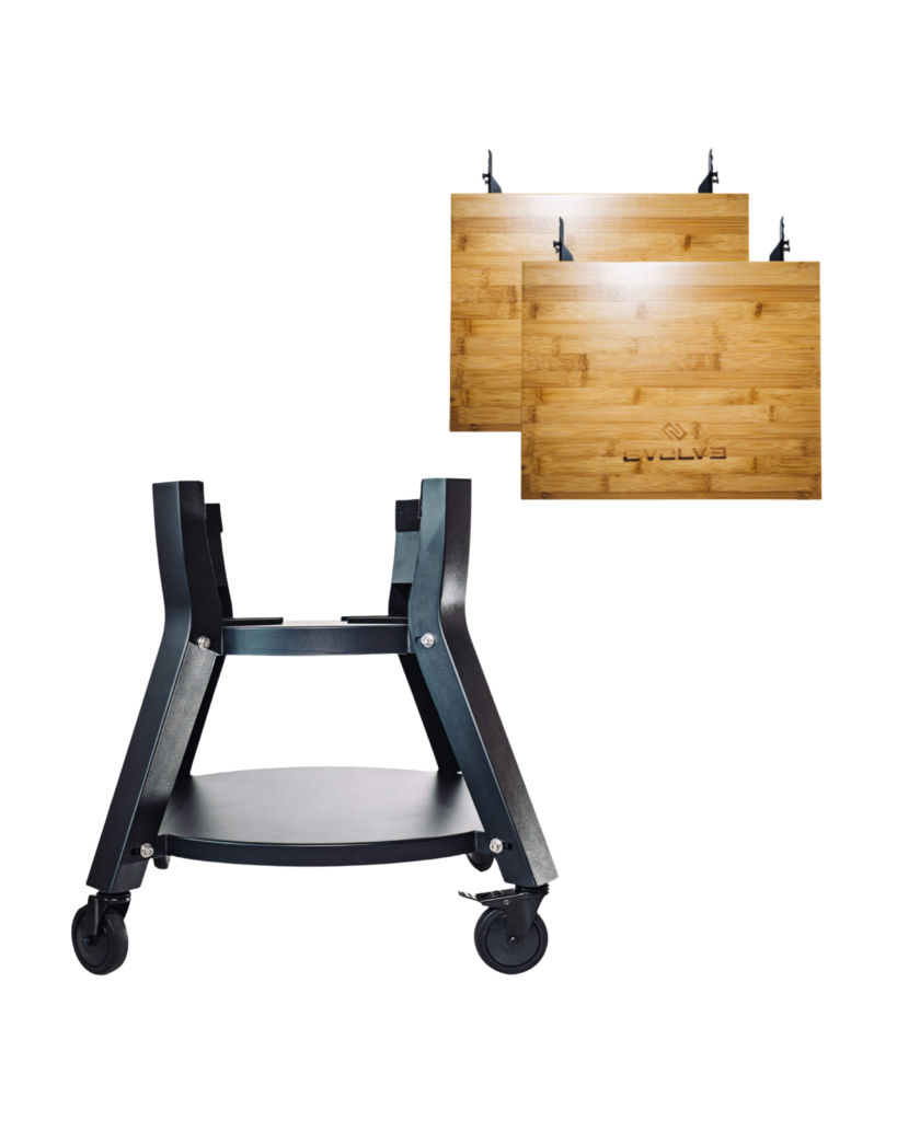 Evolve Premium Cart With Wheels + WOODEN SHELVES